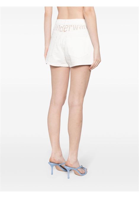 Shorts a vita alta in bianco - donna ALEXANDER WANG | 4DC2244360120